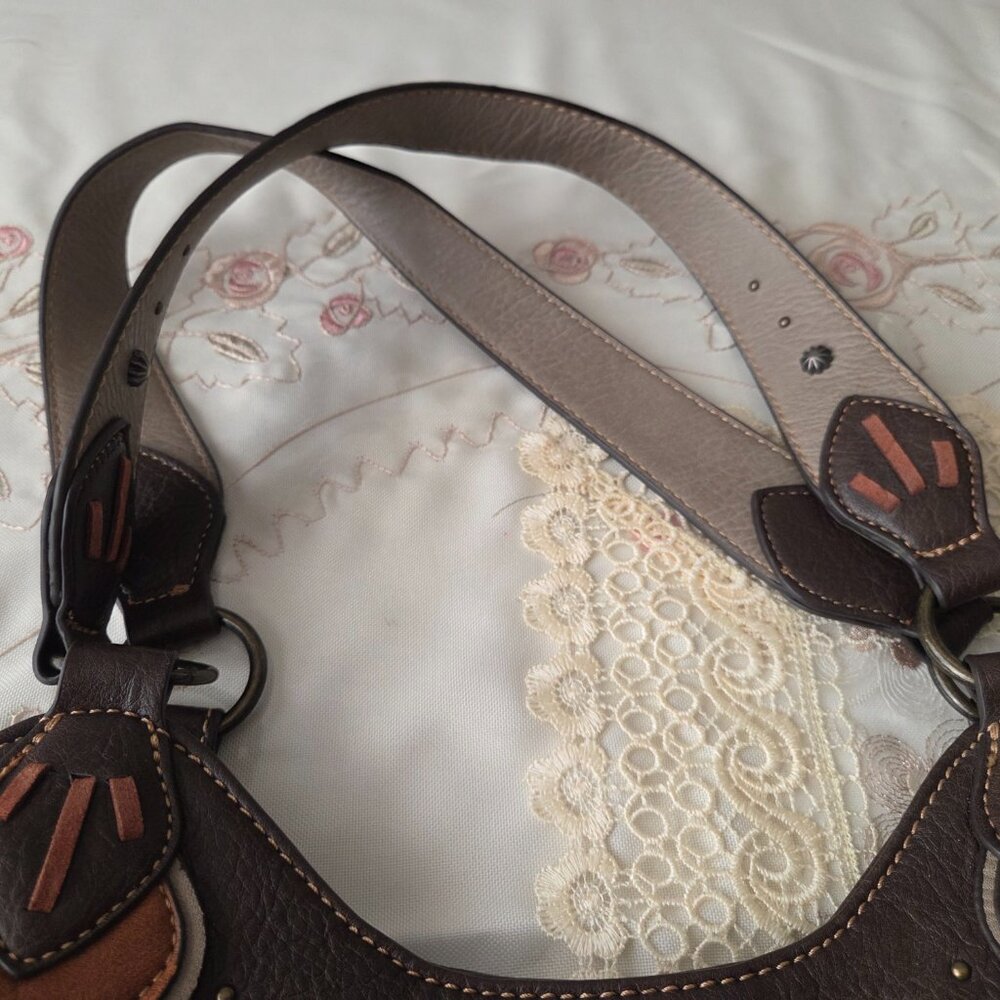 Justine Boho Brown Leather Purse - Picture 11 of 15